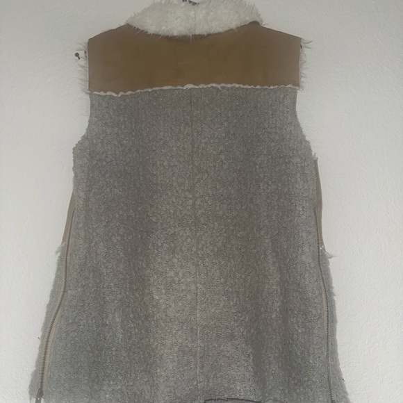 Anthropologie | Sherpa Moto Vest size L - Picture 4 of 5